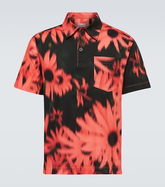 Floral cotton jersey polo shirt | Dries Van Noten