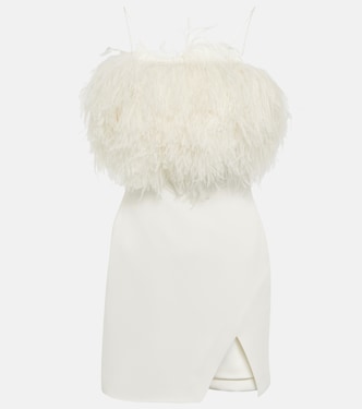 Feather-trimmed minidress | David Koma