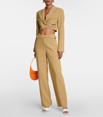 Pantalon ample Interlock en laine mélangée | Dion Lee