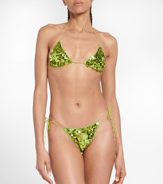 Sequined triangle bikini | Oséree