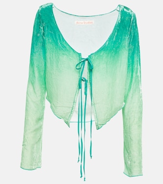 Top raccourci en velours | Acne Studios