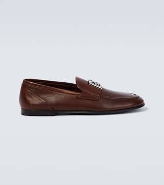 Mocassini in pelle con logo | Dolce&Gabbana