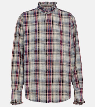 Saoli checked cotton and linen shirt | Marant Etoile