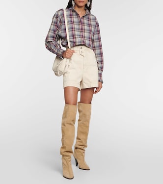 Saoli checked cotton and linen shirt | Marant Etoile