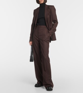 Pantalon flare Vesta à taille haute en laine | Gabriela Hearst