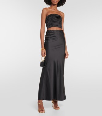 Ruched satin crop top  | Rotate