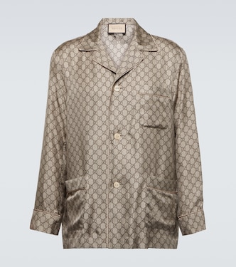 Camicia in seta GG | Gucci