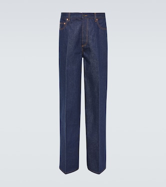 Jeans anchos de tiro medio | Valentino