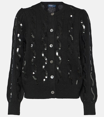 Sequined wool and cashmere cardigan | Polo Ralph Lauren