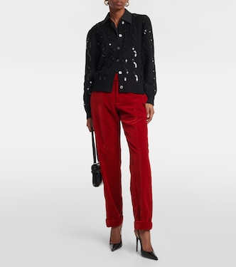 Sequined wool and cashmere cardigan | Polo Ralph Lauren