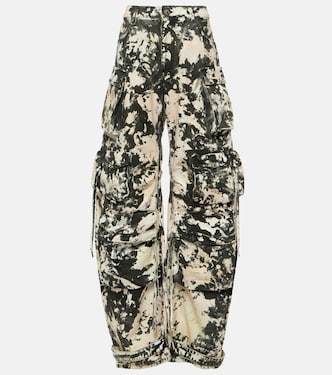 Fern printed mid-rise cargo jeans | The Attico