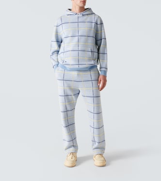 Rain tartan cashmere sweatpants | God's True Cashmere