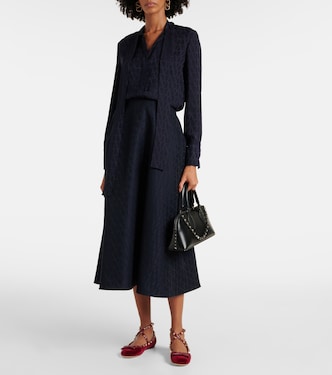 Rockstud velvet ballet flats | Valentino Garavani
