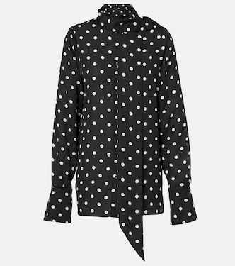 Polka-dot crêpe de chine shirt | Nina Ricci