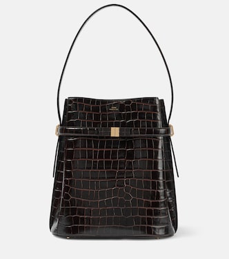 Croc-effect leather bucket bag | Toteme