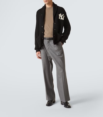 Cárdigan de cachemir Yankees™ con piel | Ralph Lauren Purple Label