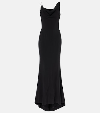 Vestido de fiesta de crepé asimétrico | Mugler