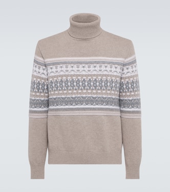 Jacquard cashmere turtleneck sweater | Zegna