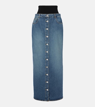 Maxirock aus Denim | Alaïa