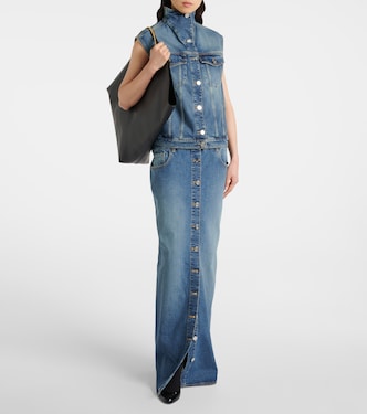 Falda larga de denim | Alaïa