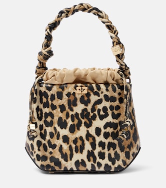 Bou leopard-print bucket bag | Ganni