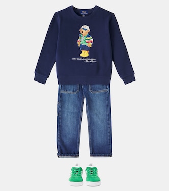 Polo Bear cotton-blend jersey sweatshirt | Polo Ralph Lauren Kids