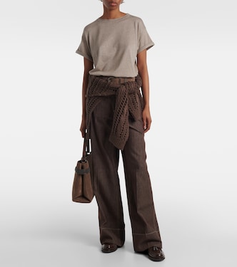 Camiseta de mezcla de cachemir y seda | Brunello Cucinelli