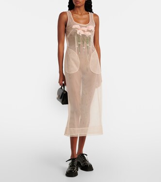 Abito midi in tulle con applicazioni | Simone Rocha