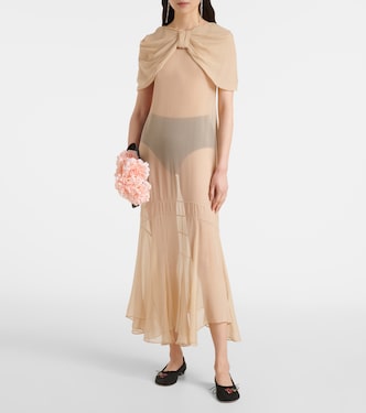 Abito lungo in georgette di seta | Simone Rocha