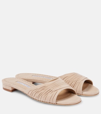 Sandali Piruaflat 10 in suede | Manolo Blahnik