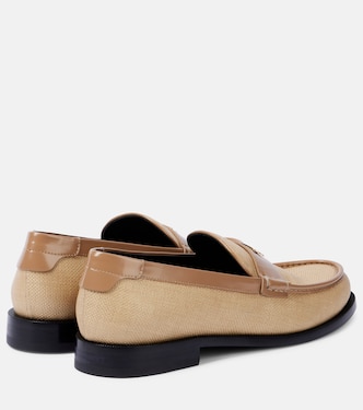 Croc-effect leather loafers | Victoria Beckham