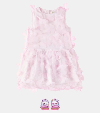 Vestido de seda con apliques | Stella McCartney Kids
