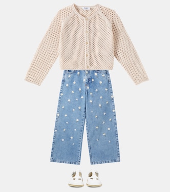 Floral embroidered jeans | Il Gufo