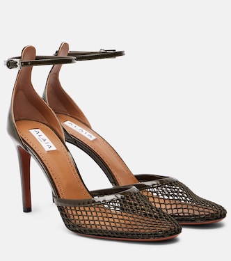 90 mesh and patent leather pumps | Alaïa