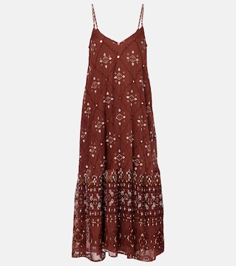 Printed cotton slip dress | Juliet Dunn