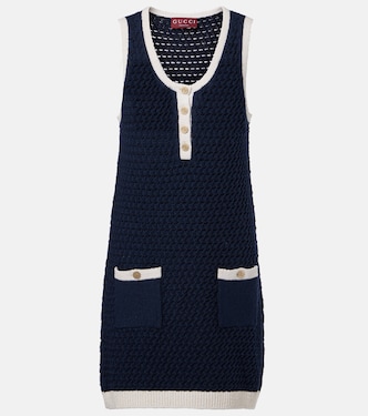 Knitted cotton-blend minidress | Gucci