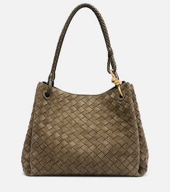 Parachute Intrecciato Large suede tote bag | Bottega Veneta