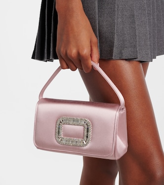 Pilgrim Micro embellished satin vanity bag | Roger Vivier