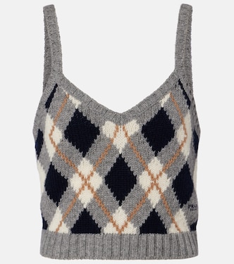 Cropped-Top aus Kaschmir | Prada