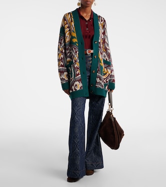 Jacquard wool-blend cardigan  | Etro