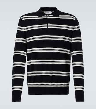 Mr Swansea striped cashmere polo sweater | Arch4