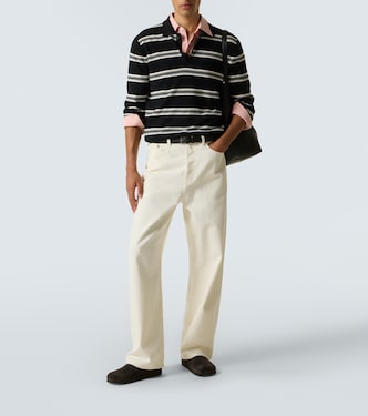 Mr Swansea striped cashmere polo sweater | Arch4
