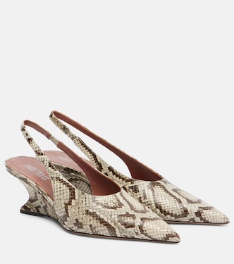 Nina 50 leather slingback pumps | Paris Texas