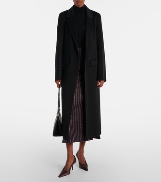 Pinstripe wool and mohair pencil skirt | Erdem