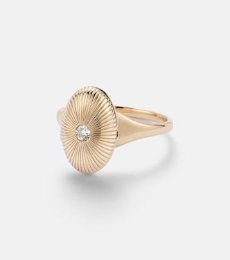 9kt gold ring with diamond | Persée
