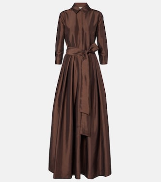 Julip belted taffetta gown | Simkhai