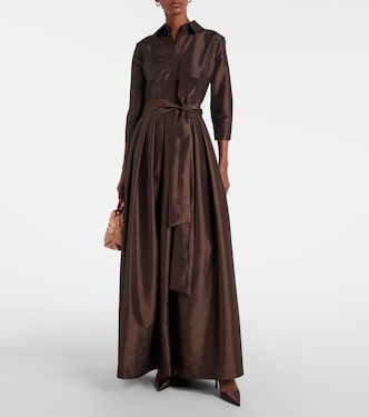 Julip belted taffetta gown | Simkhai