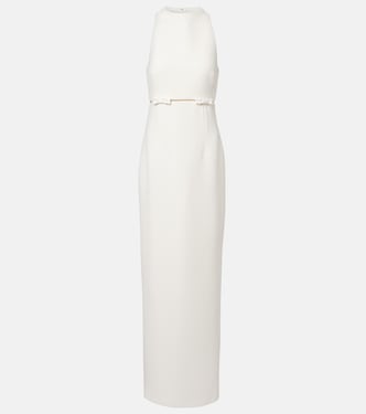 Bridal Jalie bow-detail crêpe gown | Safiyaa