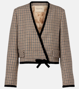 Houndstooth virgin wool jacket | Valentino