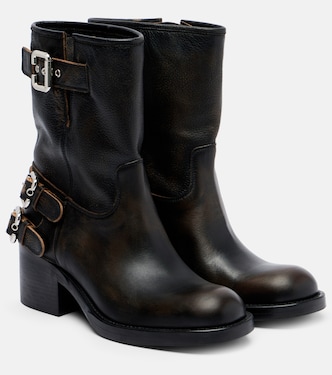 Dakota 60 leather biker boots | Chloé